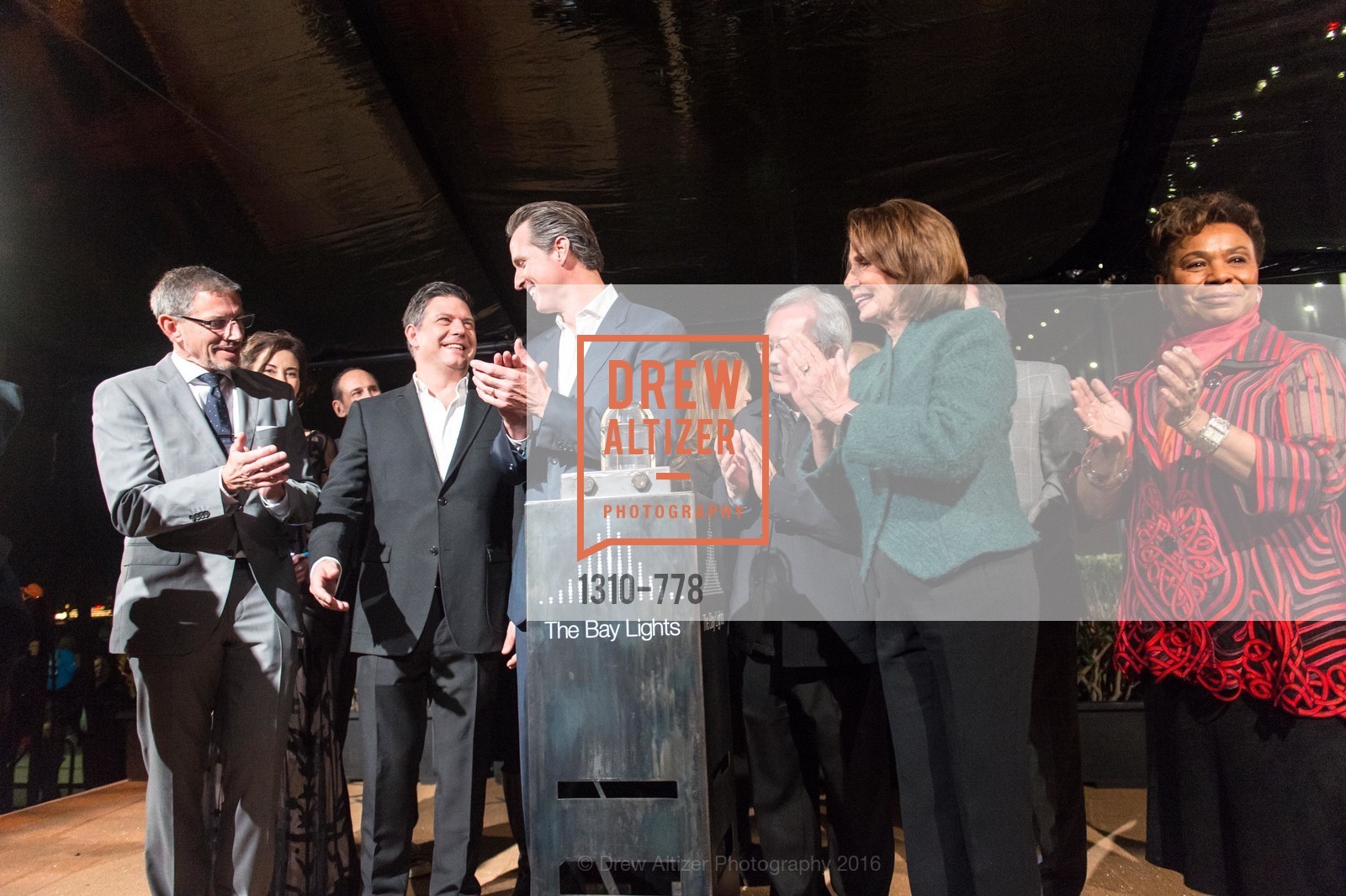 Ben Davis, Leo Villareal, Gavin Newsom, Ed Lee, Nancy Pelosi, Barbara Lee, The Bay Lights Grand Relighting Celebration, Epic Steakhouse. 369 The Embarcadero, January 29th, 2016,Drew Altizer, Drew Altizer Photography, full-service agency, private events, San Francisco photographer, photographer california