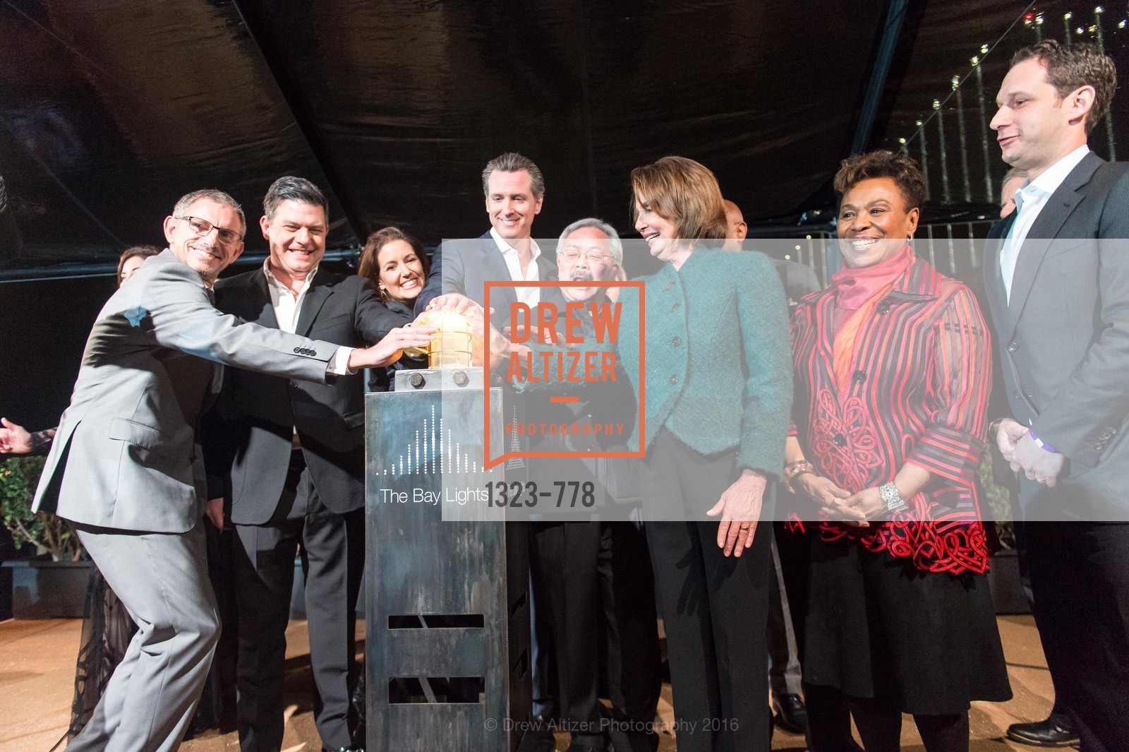 Ben Davis, Leo Villareal, Libby Schaaf, Gavin Newson, Ed Lee, Nancy Pelosi, Barbara Lee, Daniel Lurie, The Bay Lights Grand Relighting Celebration, Epic Steakhouse. 369 The Embarcadero, January 29th, 2016,Drew Altizer, Drew Altizer Photography, full-service agency, private events, San Francisco photographer, photographer california