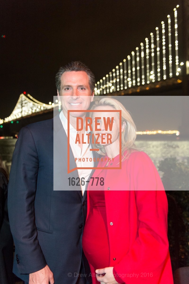 Gavin Newsom, Jennifer Siebel Newsom, The Bay Lights Grand Relighting Celebration, Epic Steakhouse. 369 The Embarcadero, January 29th, 2016,Drew Altizer, Drew Altizer Photography, full-service agency, private events, San Francisco photographer, photographer california
