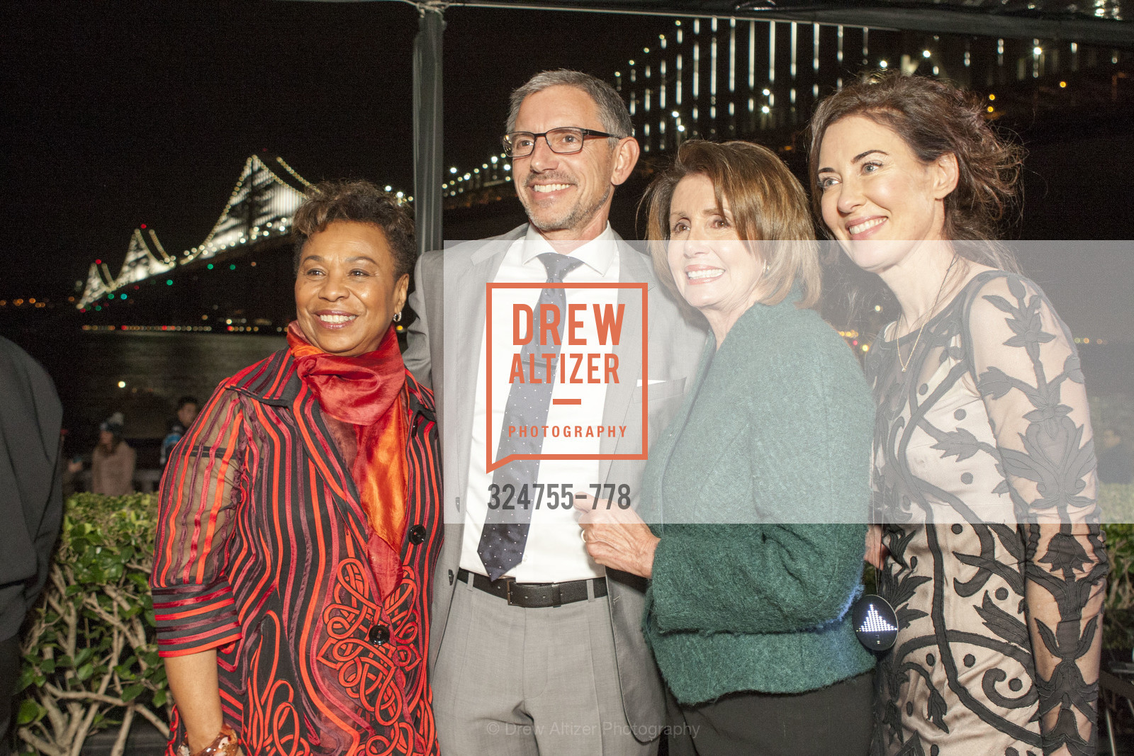 Barbara Lee, Ben Davis, Nancy Pelosi, Vanessa Inn, The Bay Lights Grand Relighting Celebration, Epic Steakhouse. 369 The Embarcadero, January 29th, 2016,Drew Altizer, Drew Altizer Photography, full-service agency, private events, San Francisco photographer, photographer california