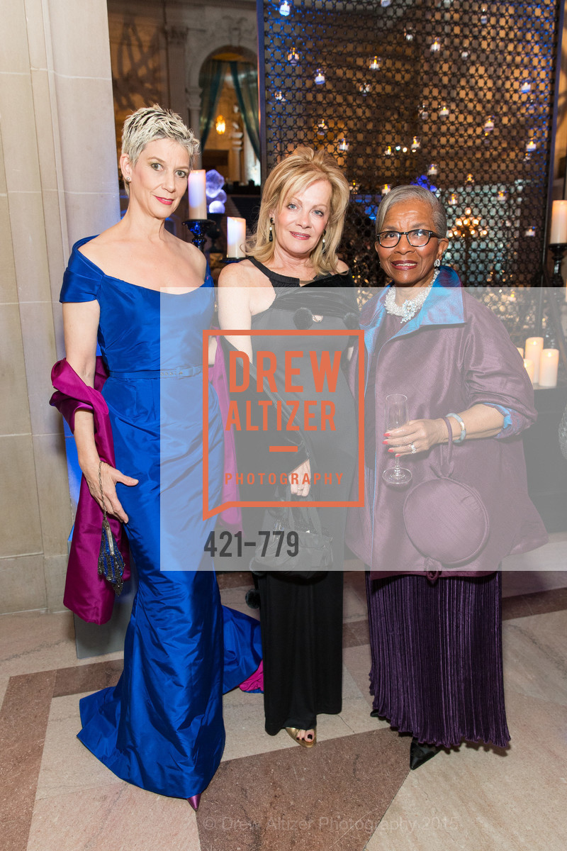 Patricia Kelly, Alison Carlson, Fran Streets, San Francisco Ballet 2015 Opening Night Gala, San Francisco City Hall. 1 Dr Carlton B Goodlett Pl, January 22nd, 2015, Photo #421-779 Patricia Kelly, Alison Carlson, Fran Streets, Photo #421-779