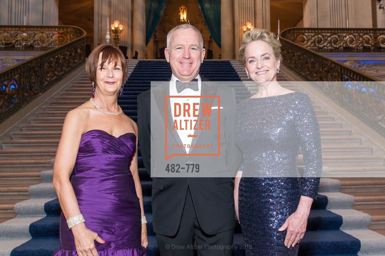 Debra Bernard, Glenn McCoy, Shelby Strudwick, San Francisco Ballet 2015 Opening Night Gala, San Francisco City Hall. 1 Dr Carlton B Goodlett Pl, January 22nd, 2015, Photo #482-779 Debra Bernard, Glenn McCoy, Shelby Strudwick, Photo #482-779