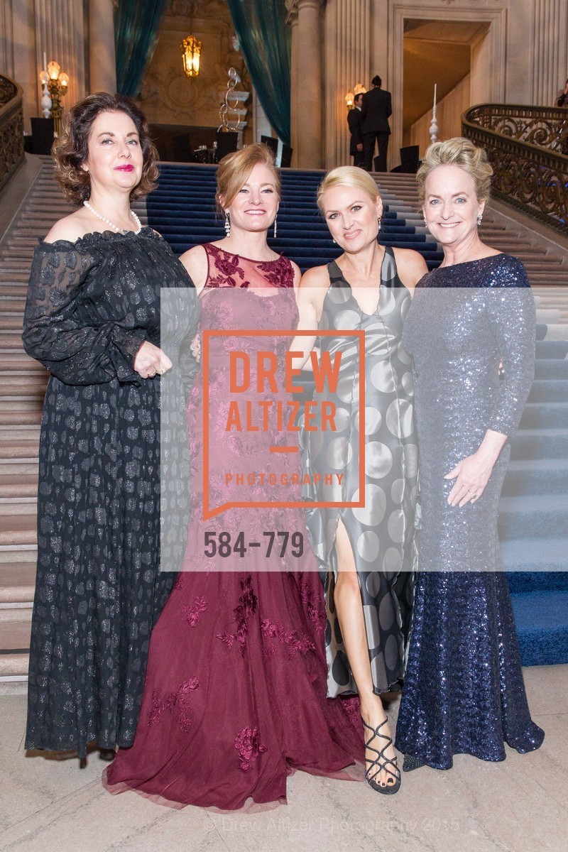 Patricia Wyrod, Rene Rodman, Maria Ralph, Shelby Strudwick, San Francisco Ballet 2015 Opening Night Gala, San Francisco City Hall. 1 Dr Carlton B Goodlett Pl, January 22nd, 2015,Drew Altizer, Drew Altizer Photography, full-service agency, private events, San Francisco photographer, photographer california