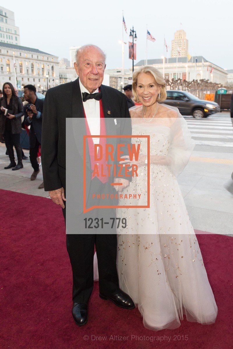 George Shultz, Charlotte Shultz, San Francisco Ballet 2015 Opening Night Gala, San Francisco City Hall. 1 Dr Carlton B Goodlett Pl, January 22nd, 2015, Photo #1231-779 George Shultz, Charlotte Shultz, Photo #1231-779