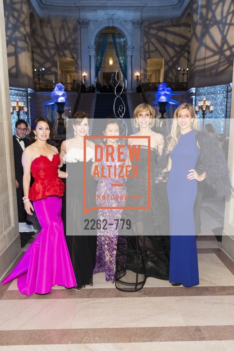 Beth Grossman, Stephanie Ejabat, Huifen Chan, Nancy Kukacka, Jane Gruber, San Francisco Ballet 2015 Opening Night Gala, San Francisco City Hall. 1 Dr Carlton B Goodlett Pl, January 22nd, 2015, Photo #2262-779 Beth Grossman, Stephanie Ejabat, Huifen Chan, Nancy Kukacka, Jane Gruber, Photo #2262-779