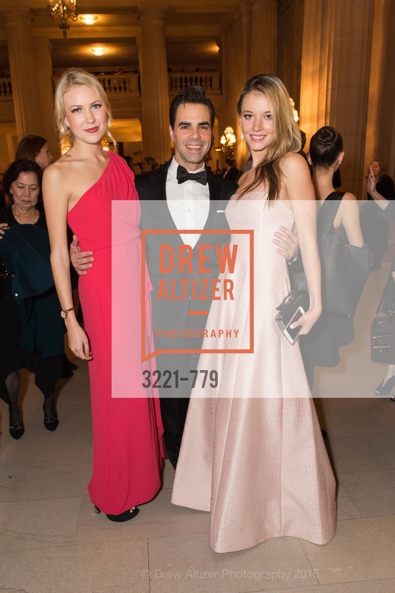 Madeleine Houk, Joan Boada, Madison McDonough, San Francisco Ballet 2015 Opening Night Gala, San Francisco City Hall. 1 Dr Carlton B Goodlett Pl, January 22nd, 2015, Photo #3221-779 Madeleine Houk, Joan Boada, Madison McDonough, Photo #3221-779