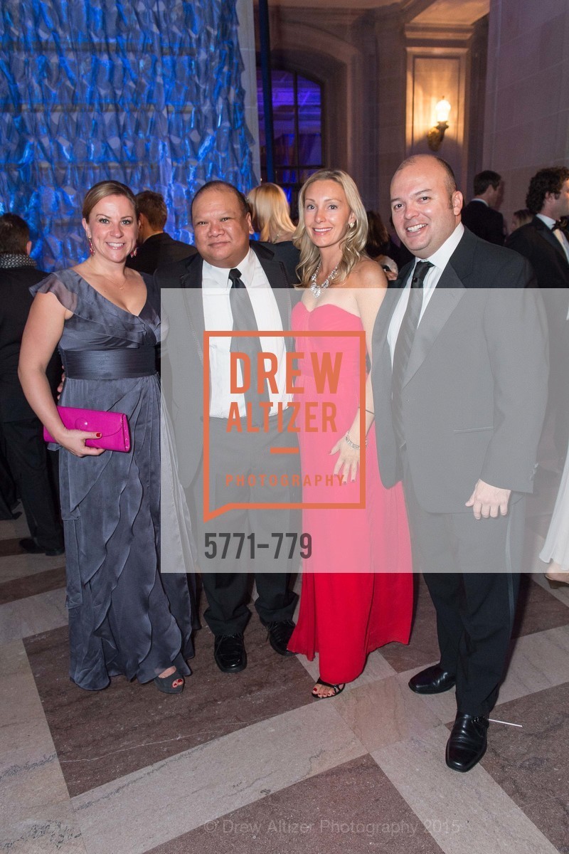 Jocelyn Nolan, Ty Hak, Jessica Roberts, Fernando Corredo, San Francisco Ballet 2015 Opening Night Gala, San Francisco City Hall. 1 Dr Carlton B Goodlett Pl, January 22nd, 2015, Photo #5771-779 Jocelyn Nolan, Ty Hak, Jessica Roberts, Fernando Corredo, Photo #5771-779
