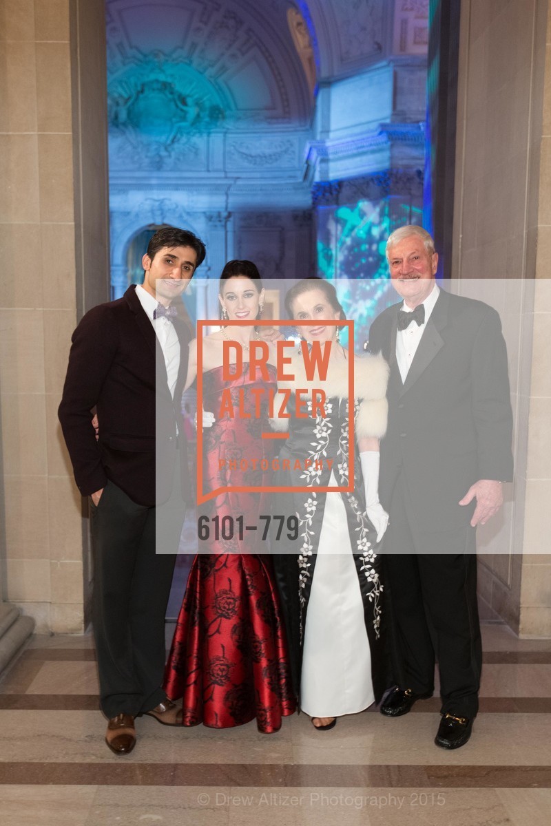David Karapetyan, Vanessa Zahorian Karapetyan, Diane Paskerian, Charles Paskerian, San Francisco Ballet 2015 Opening Night Gala, San Francisco City Hall. 1 Dr Carlton B Goodlett Pl, January 22nd, 2015, Photo #6101-779 David Karapetyan, Vanessa Zahorian Karapetyan, Diane Paskerian, Charles Paskerian, Photo #6101-779