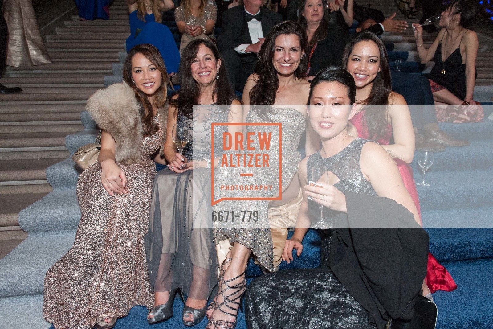 Emily Leung, Rachel Bachle, Rebecca Cooper, Jessica Leung, Ikuyo Yamaza, San Francisco Ballet 2015 Opening Night Gala, San Francisco City Hall. 1 Dr Carlton B Goodlett Pl, January 22nd, 2015, Photo #6671-779 Emily Leung, Rachel Bachle, Rebecca Cooper, Jessica Leung, Ikuyo Yamaza, Photo #6671-779