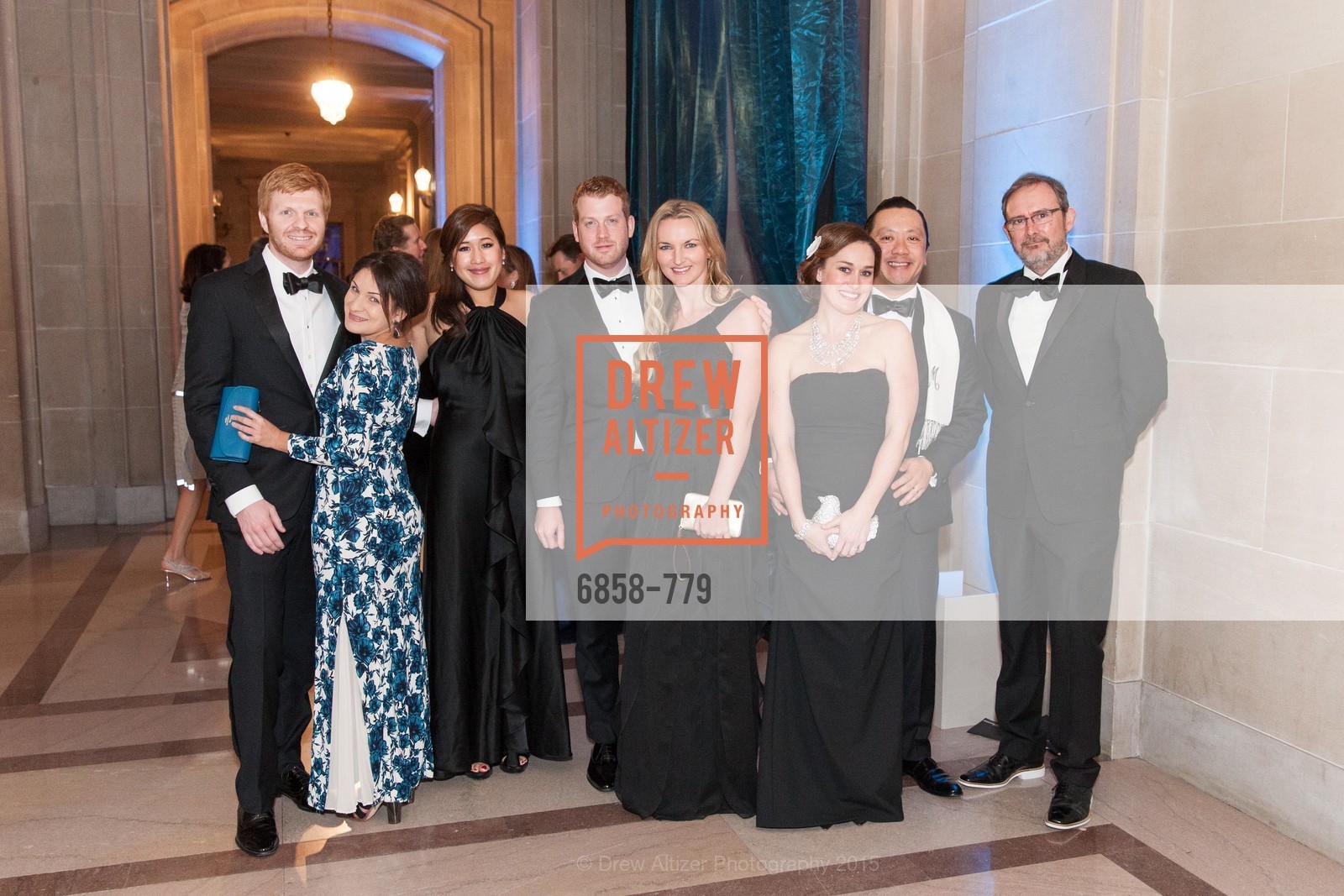 Chris Fanini, Eli Corbin, Kim Whitlow, Kyle Vogt, Tracy Vogt, Mike Nguyen, Bridget Dixon Nguyan, Charles Stewart, San Francisco Ballet 2015 Opening Night Gala, San Francisco City Hall. 1 Dr Carlton B Goodlett Pl, January 22nd, 2015, Photo #6858-779 Chris Fanini, Eli Corbin, Kim Whitlow, Kyle Vogt, Tracy Vogt, Mike Nguyen, Bridget Dixon Nguyan, Charles Stewart, Photo #6858-779
