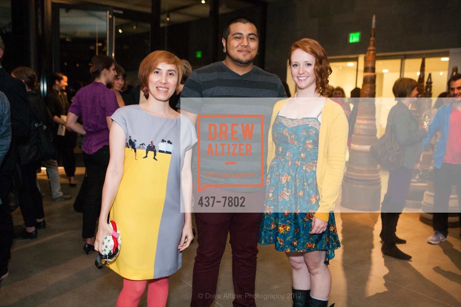 Tiffany Chung, Adrian Samayoa, Rebecca Tingey, Six Lines of Flight Opening Reception at SFMOMA, SFMOMA. 151 Third Street, September 14th, 2012, Photo #437-7802 Tiffany Chung, Adrian Samayoa, Rebecca Tingey, Photo #437-7802