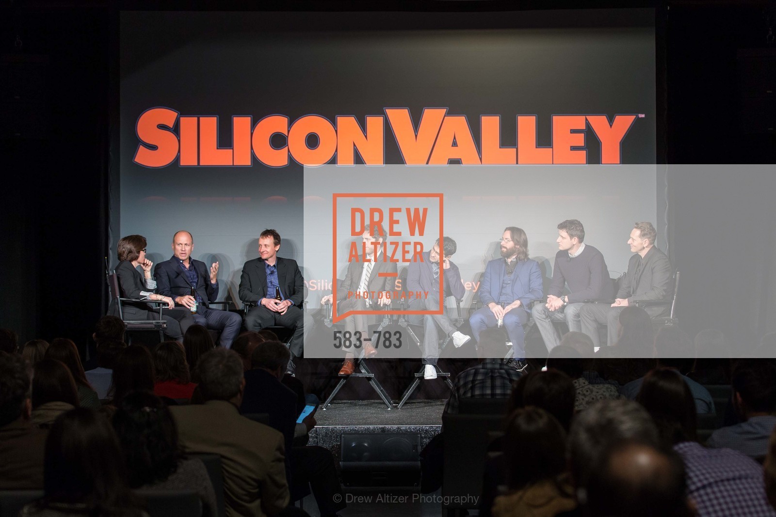 Kara Swisher, Mike Judge, Alec Berg, Thomas Middleditch, Kumail Nanjiani, Martin Starr, Zach Woods, Matt Ross, HBO'S SILICON VALLEY San Francisco Screening, US, April 9th, 2015,Drew Altizer, Drew Altizer Photography, full-service event agency, private events, San Francisco photographer, photographer California