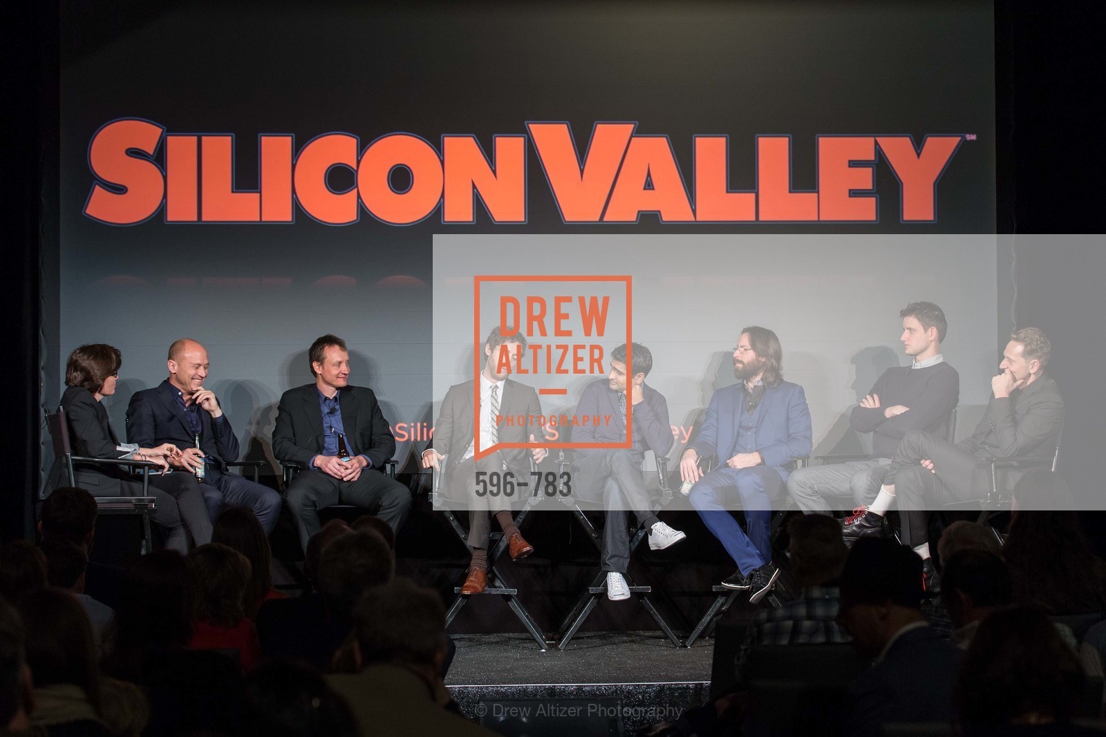 Kara Swisher, Mike Judge, Alec Berg, Thomas Middleditch, Kumail Nanjiani, Martin Starr, Zach Woods, Matt Ross, HBO'S SILICON VALLEY San Francisco Screening, US, April 9th, 2015,Drew Altizer, Drew Altizer Photography, full-service agency, private events, San Francisco photographer, photographer california