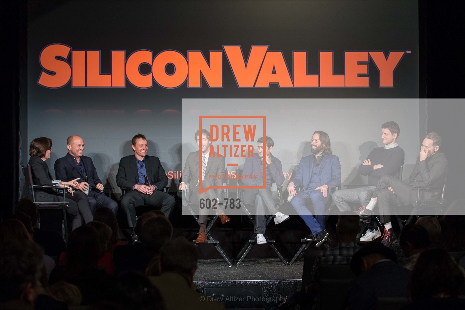 Kara Swisher, Mike Judge, Alec Berg, Thomas Middleditch, Kumail Nanjiani, Martin Starr, Zach Woods, Matt Ross, HBO'S SILICON VALLEY San Francisco Screening, US, April 9th, 2015,Drew Altizer, Drew Altizer Photography, full-service agency, private events, San Francisco photographer, photographer california