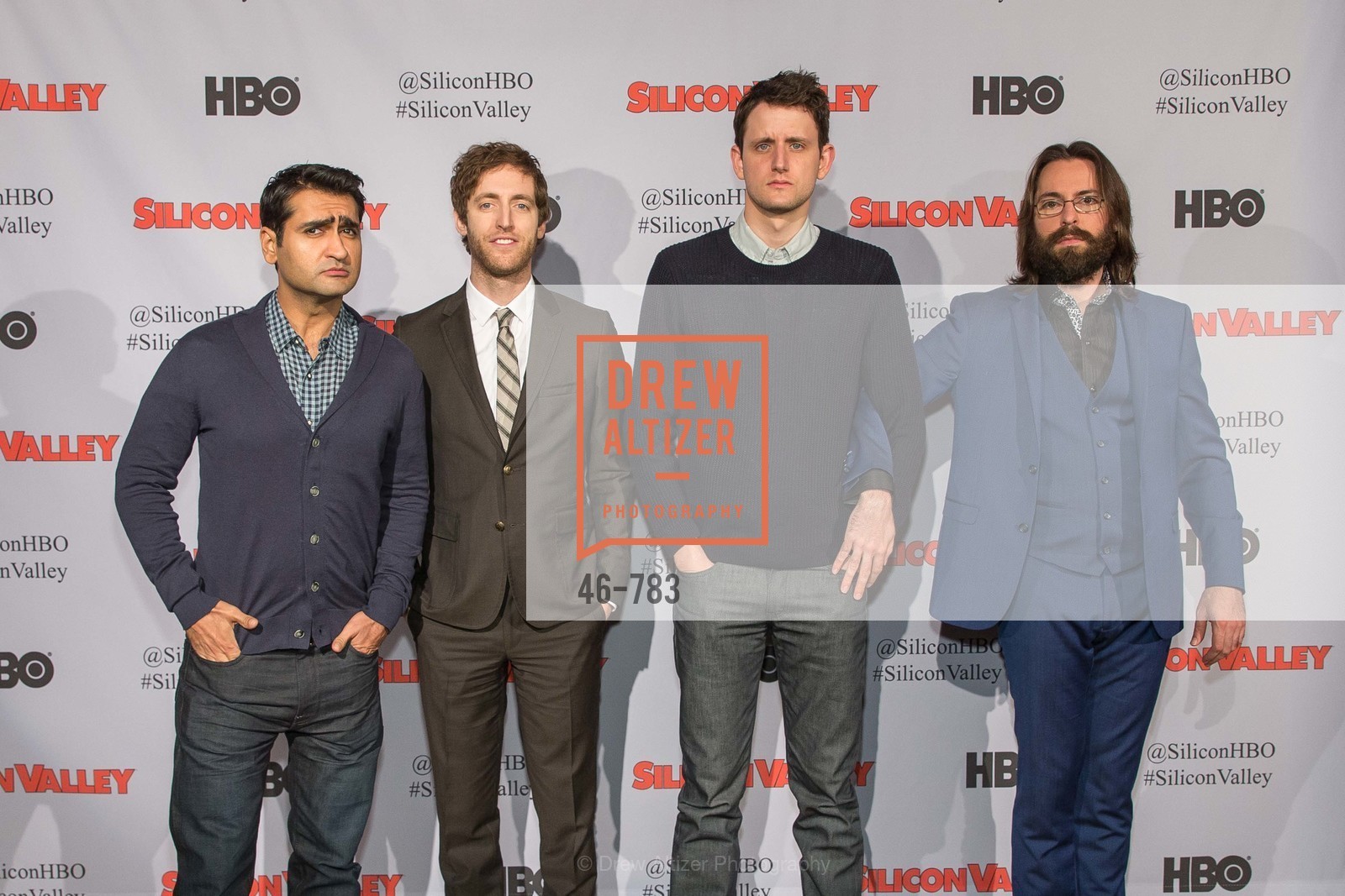 Kumail Nanjiani, Thomas Middleditch, Zach Woods, Martin Starr, HBO'S SILICON VALLEY San Francisco Screening, US, April 9th, 2015,Drew Altizer, Drew Altizer Photography, full-service agency, private events, San Francisco photographer, photographer california