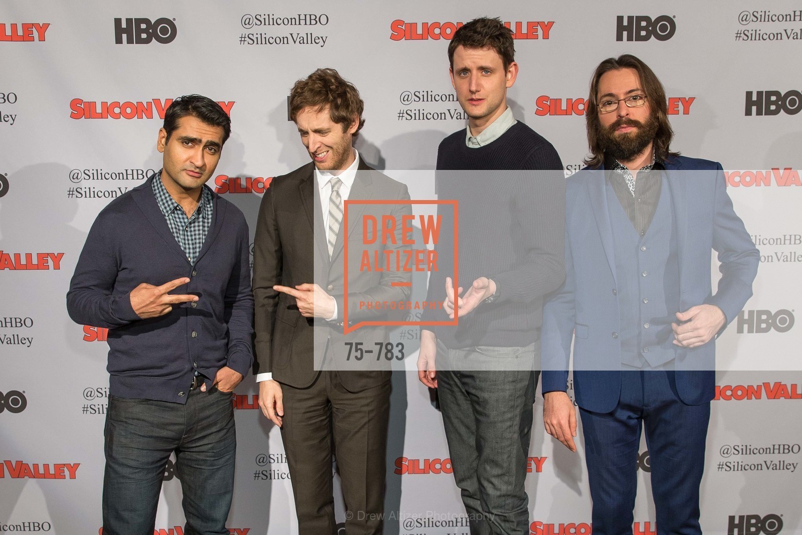 Kumail Nanjiani, Thomas Middleditch, Zach Woods, Martin Starr, HBO'S SILICON VALLEY San Francisco Screening, US, April 9th, 2015,Drew Altizer, Drew Altizer Photography, full-service agency, private events, San Francisco photographer, photographer california