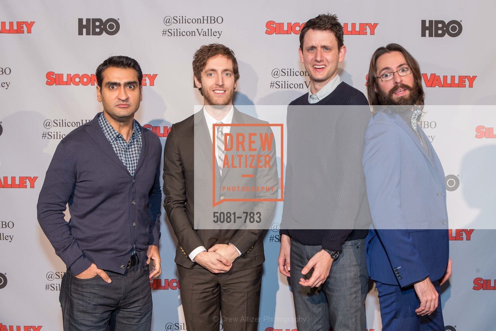Kumail Nanjiani, Thomas Middleditch, Zach Woods, Martin Starr, HBO'S SILICON VALLEY San Francisco Screening, US, April 9th, 2015,Drew Altizer, Drew Altizer Photography, full-service agency, private events, San Francisco photographer, photographer california