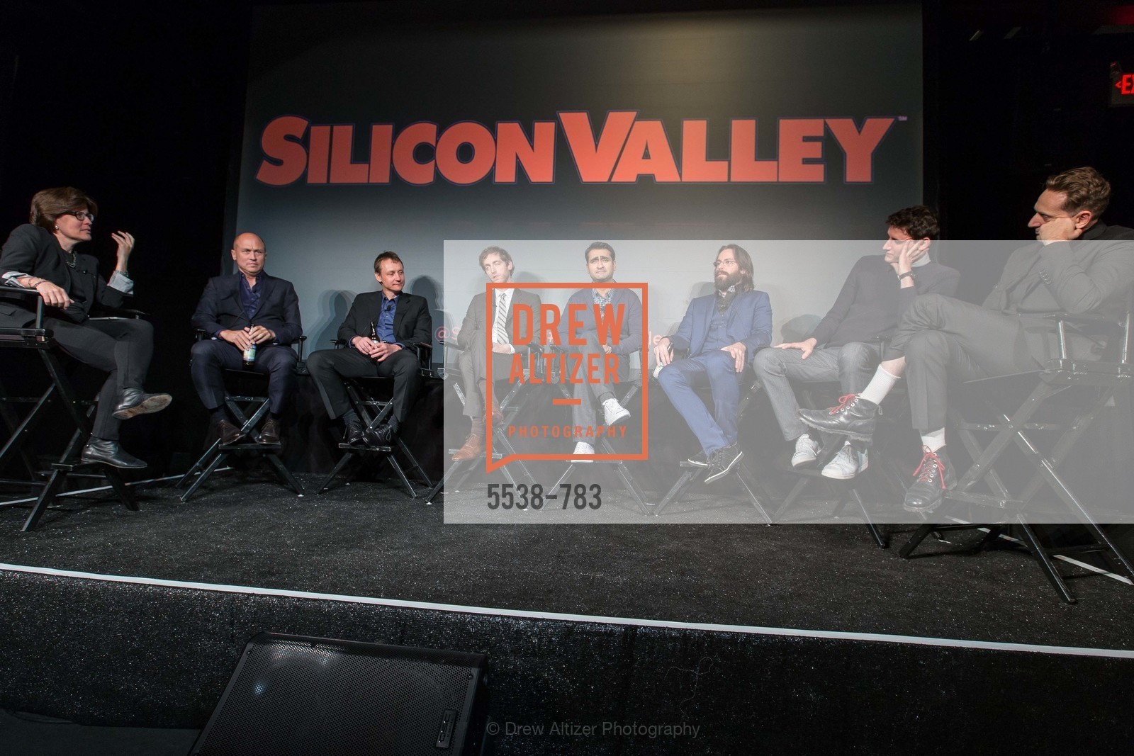Kara Swisher, Mike Judge, Alec Berg, Thomas Middleditch, Kumail Nanjiani, Martin Starr, Zach Woods, Matt Ross, HBO'S SILICON VALLEY San Francisco Screening, US, April 9th, 2015,Drew Altizer, Drew Altizer Photography, full-service agency, private events, San Francisco photographer, photographer california