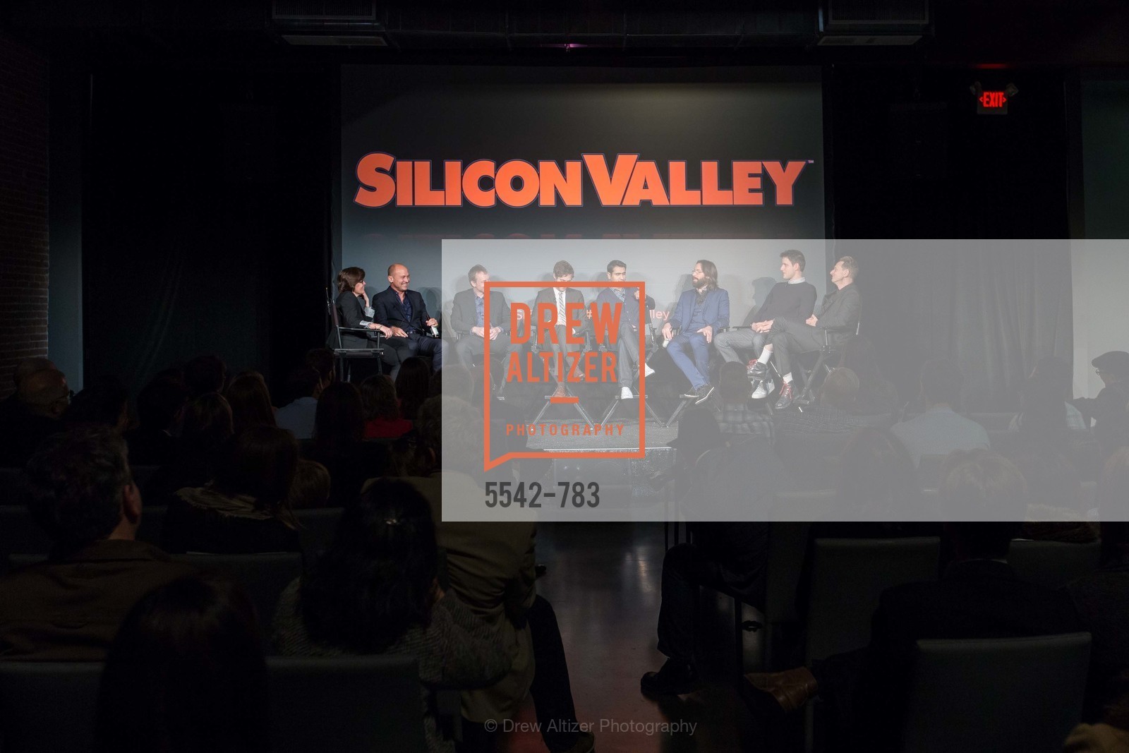 Kara Swisher, Mike Judge, Alec Berg, Thomas Middleditch, Kumail Nanjiani, Martin Starr, Zach Woods, Matt Ross, HBO'S SILICON VALLEY San Francisco Screening, US, April 9th, 2015,Drew Altizer, Drew Altizer Photography, full-service agency, private events, San Francisco photographer, photographer california