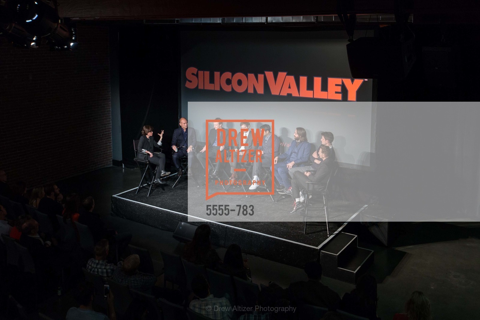 Kara Swisher, Mike Judge, Alec Berg, Thomas Middleditch, Kumail Nanjiani, Martin Starr, Zach Woods, Matt Ross, HBO'S SILICON VALLEY San Francisco Screening, US, April 9th, 2015,Drew Altizer, Drew Altizer Photography, full-service agency, private events, San Francisco photographer, photographer california