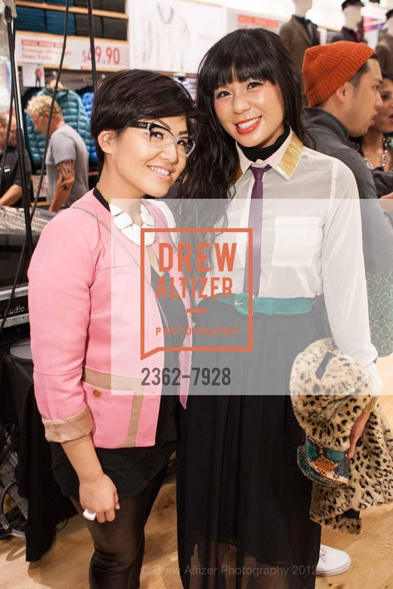 Julia Rhee, Jenny Ton, UNIQLO San Francisco Opens to the Public, Uniqlo Store. 111 Powell Street, October 4th, 2012, Photo #2362-7928 Julia Rhee, Jenny Ton, Photo #2362-7928