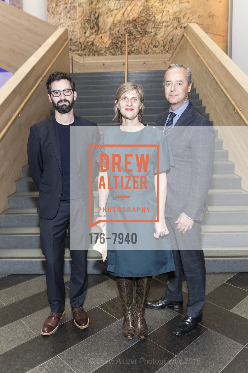 Joseph Becker, Jennifer Dunlop Fletcher, Douglas Durkin, SFMOMA Director's Circle Dinner 2018, SFMOMA, March 14th, 2018, Photo #176-7940 Joseph Becker, Jennifer Dunlop Fletcher, Douglas Durkin, Photo #176-7940