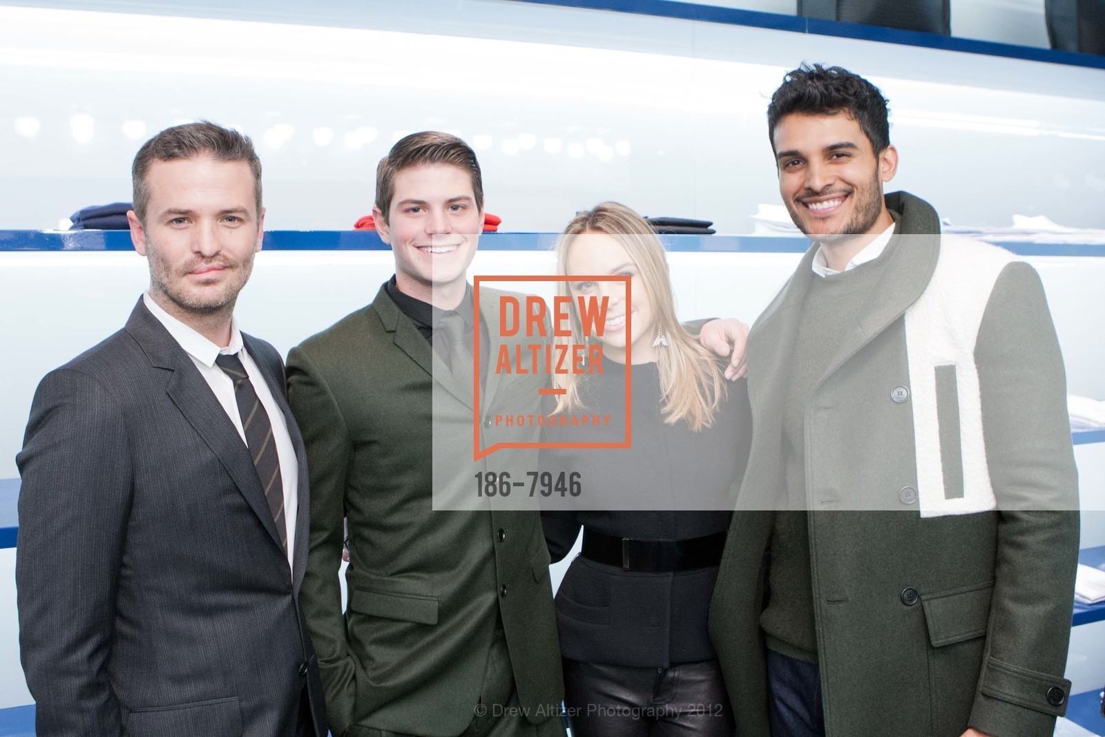 Colin Stark, Dominic Lufrano, Taylor Olsen, Asher Deva, DETAILS + DIOR HOMME Toast to the Fall Collection, US, November 8th, 2012, Photo #186-7946 Colin Stark, Dominic Lufrano, Taylor Olsen, Asher Deva, Photo #186-7946