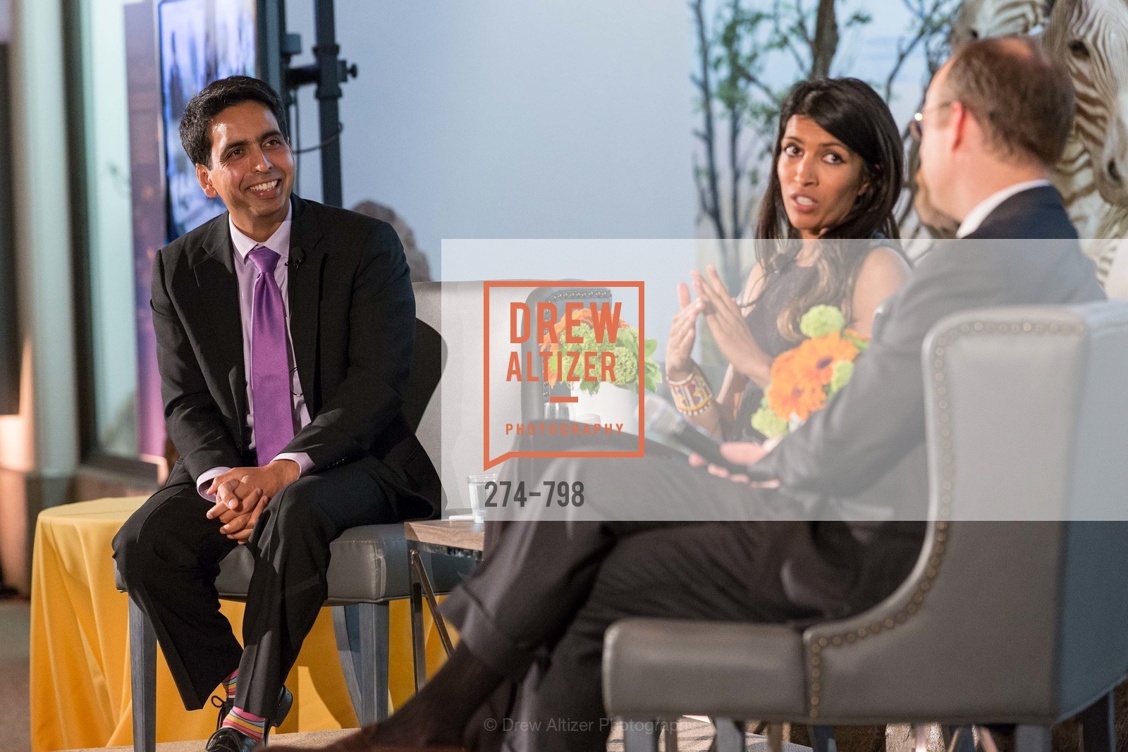 Sal Khan, Leila Janah, CALIFORNIA ACADEMY OF SCIENCES - Big Bang Gala 2015, US, April 24th, 2015,Drew Altizer, Drew Altizer Photography, full-service agency, private events, San Francisco photographer, photographer california