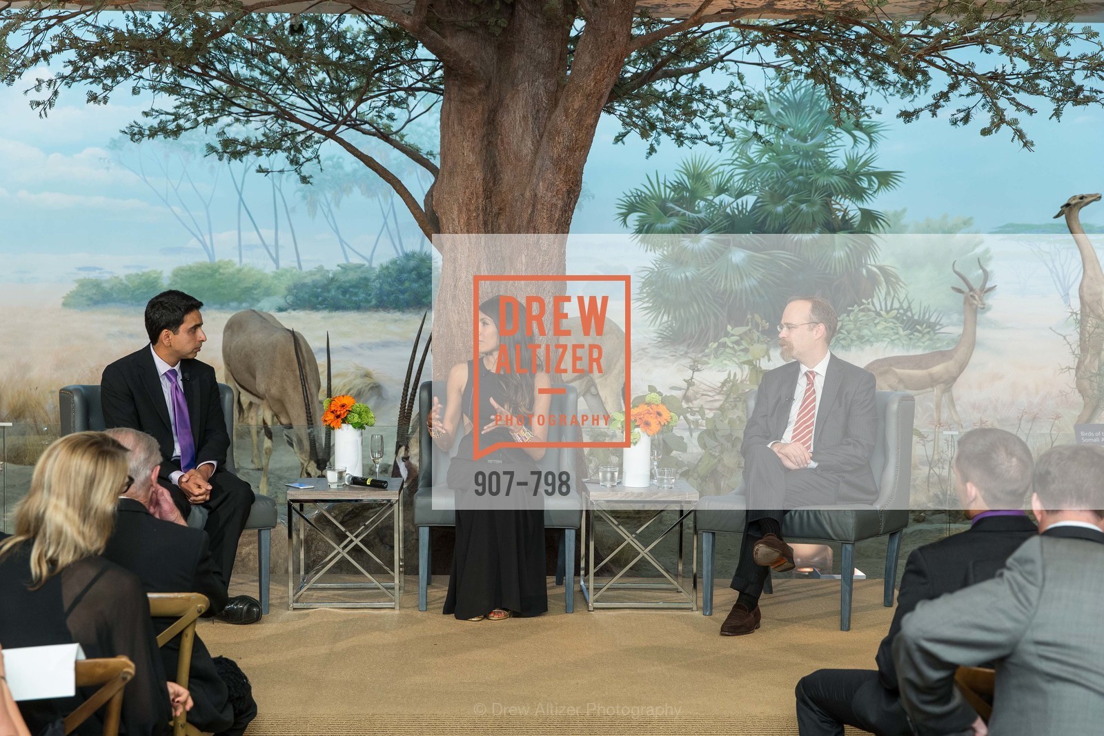 Sal Khan, Leila Janah, Adam Messinger, CALIFORNIA ACADEMY OF SCIENCES - Big Bang Gala 2015, US, April 24th, 2015,Drew Altizer, Drew Altizer Photography, full-service agency, private events, San Francisco photographer, photographer california