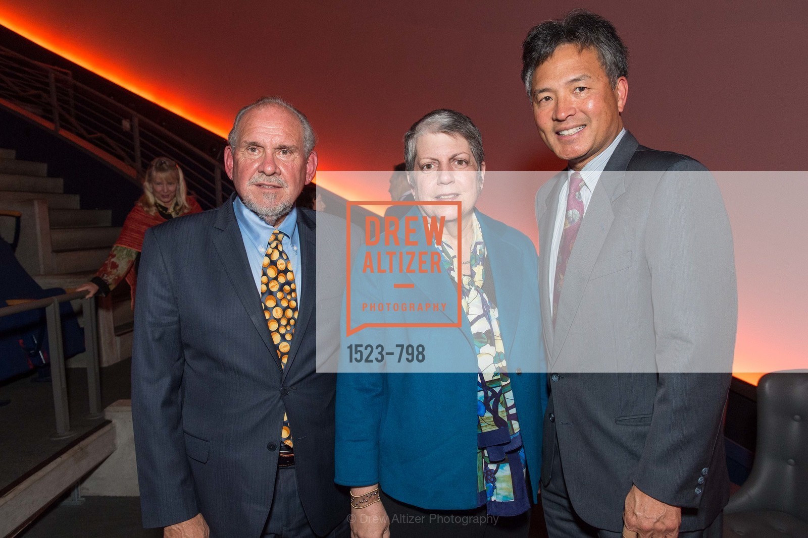 Larry Brilliant, Janet Napolitano, Milton Chen, CALIFORNIA ACADEMY OF SCIENCES - Big Bang Gala 2015, US, April 24th, 2015,Drew Altizer, Drew Altizer Photography, full-service agency, private events, San Francisco photographer, photographer california
