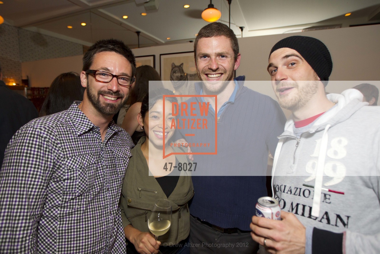 Chris Wright, Alma Espinola, Sean Roland, Dani Volpi, LUCKY PEACH Issue 4 Release Party at Locanda, US, July 18th, 2012, Photo #47-8027 Chris Wright, Alma Espinola, Sean Roland, Dani Volpi, Photo #47-8027