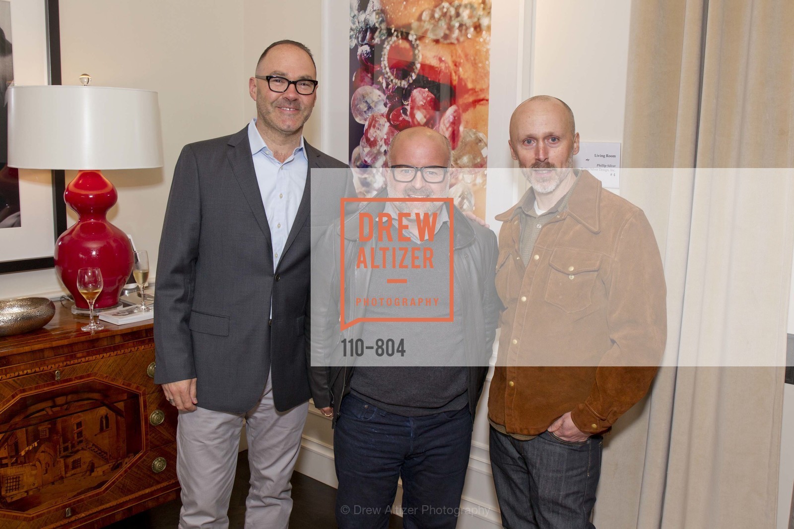 Scott Owens, Steven Miller, Kirk Maxson, San Francisco Decorator Showcase Opening Night Party, US, April 25th, 2015, Photo #110-804 Scott Owens, Steven Miller, Kirk Maxson, Photo #110-804