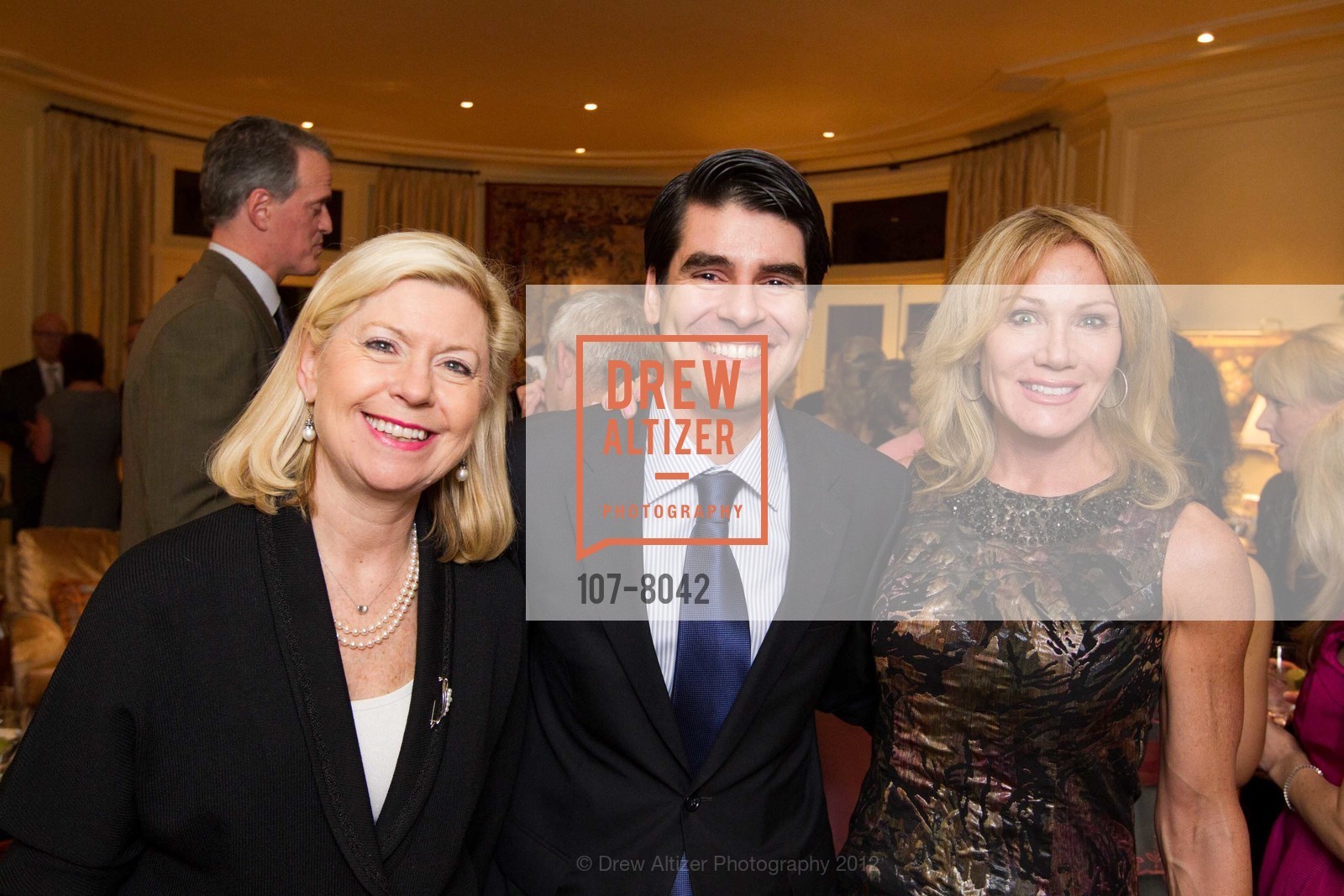 Amanda Wallis, Alex Palantzas, Rosemary Baker, 2012 SF Ballet Opening Night Benefactor Party, US, January 13th, 2012, Photo #107-8042 Amanda Wallis, Alex Palantzas, Rosemary Baker, Photo #107-8042