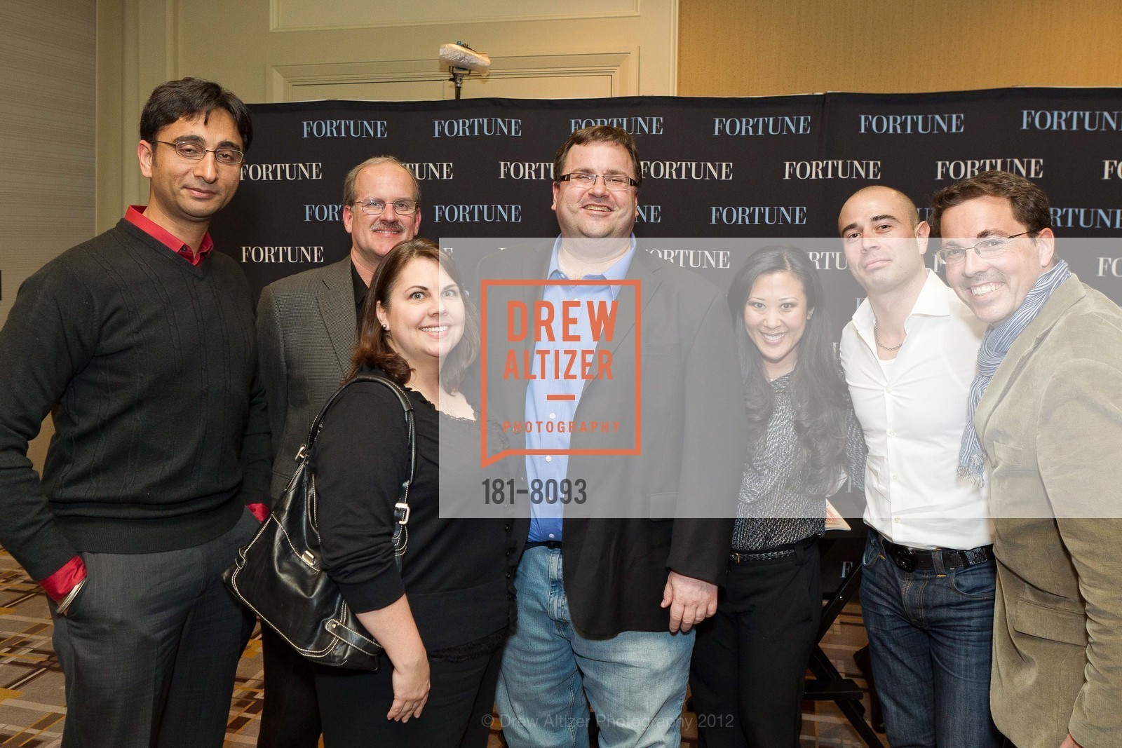Rick Armstrong, Michelle Sedlacek, Reid Hoffman, Brandi Arrigo, David Samuelson, Julien Boubel, FORTUNE'S Evening of Conversation with Reid Hoffman, US, February 13th, 2012, Photo #181-8093 Rick Armstrong, Michelle Sedlacek, Reid Hoffman, Brandi Arrigo, David Samuelson, Julien Boubel, Photo #181-8093
