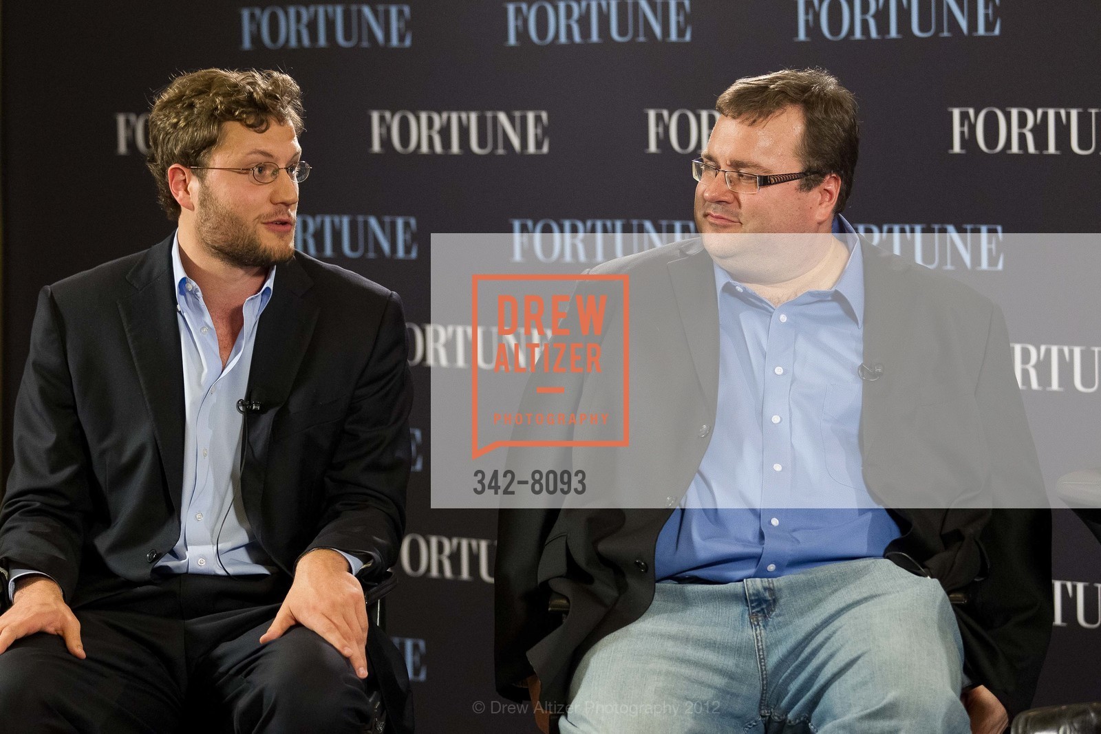 Ben Casnocha, Reid Hoffman, FORTUNE'S Evening of Conversation with Reid Hoffman, US, February 13th, 2012, Photo #342-8093 Ben Casnocha, Reid Hoffman, Photo #342-8093