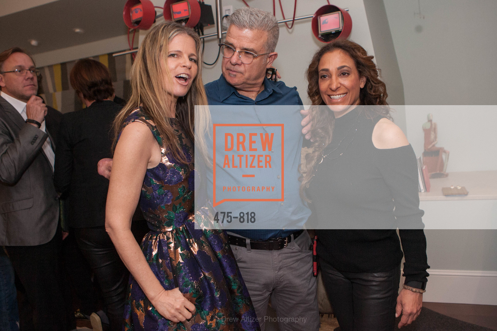 Yvonne Force-Villareal, Mark Pauline, Deva Santiago, Celebrating LEO VILLAREAL and The Bay Lights, US, March 5th, 2015, Photo #475-818 Yvonne Force-Villareal, Mark Pauline, Deva Santiago, Photo #475-818