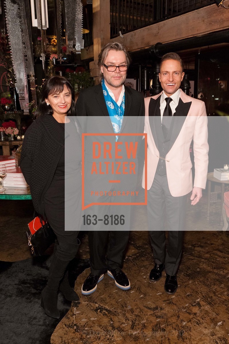 Celia Tejada, David Downton, Ken Fulk, A Valentine's Toast to David Downton, US, February 9th, 2012, Photo #163-8186 Celia Tejada, David Downton, Ken Fulk, Photo #163-8186