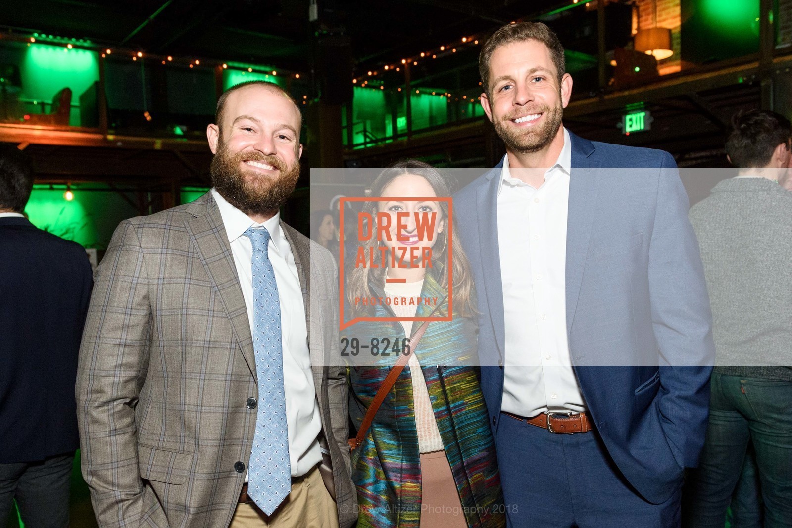 Bruce McCurdy, Natalie Rizzo, Matt Lehrmann, Holy Family Day Home Sláinte Event 2018, Verso. 1525 Mission St, March 15th, 2018, Photo #29-8246 Bruce McCurdy, Natalie Rizzo, Matt Lehrmann, Photo #29-8246
