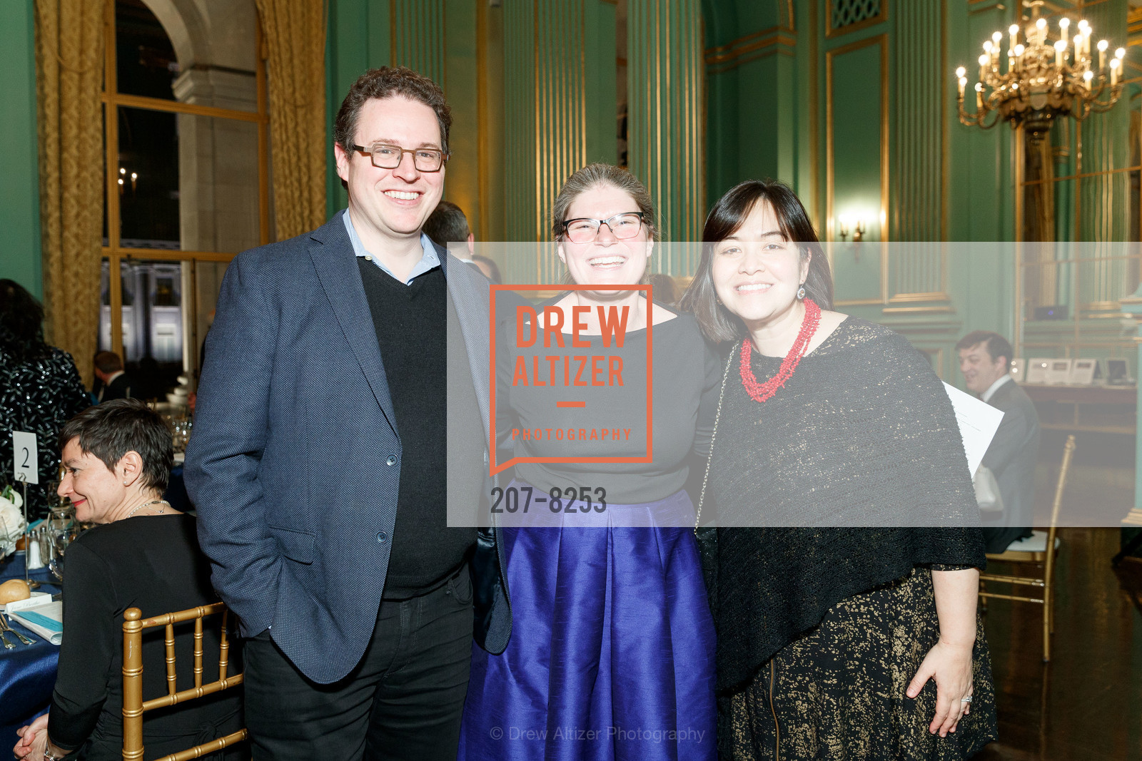 Ben Nelson, Rebekah Harkins Rabiroff, Shira Leekatz, Soiree Suisse Gala 2018 - New Century Chamber Orchestra, San Francisco War Memorial, The Green Room. 401 Van Ness Ave, Photo #207-8253 Ben Nelson, Rebekah Harkins Rabiroff, Shira Leekatz, Photo #207-8253