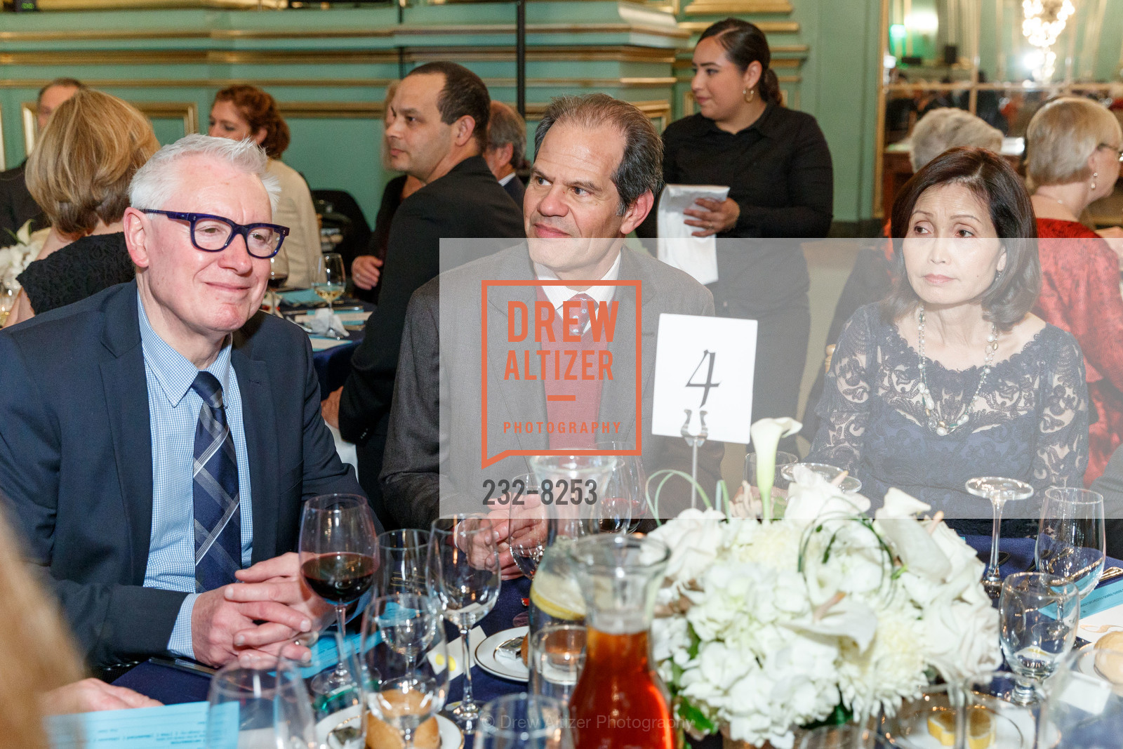 Hans Ulrich Tanner, Mark Salkind, Thao Dodson, Soiree Suisse Gala 2018 - New Century Chamber Orchestra, San Francisco War Memorial, The Green Room. 401 Van Ness Ave, Photo #232-8253 Hans Ulrich Tanner, Mark Salkind, Thao Dodson, Photo #232-8253