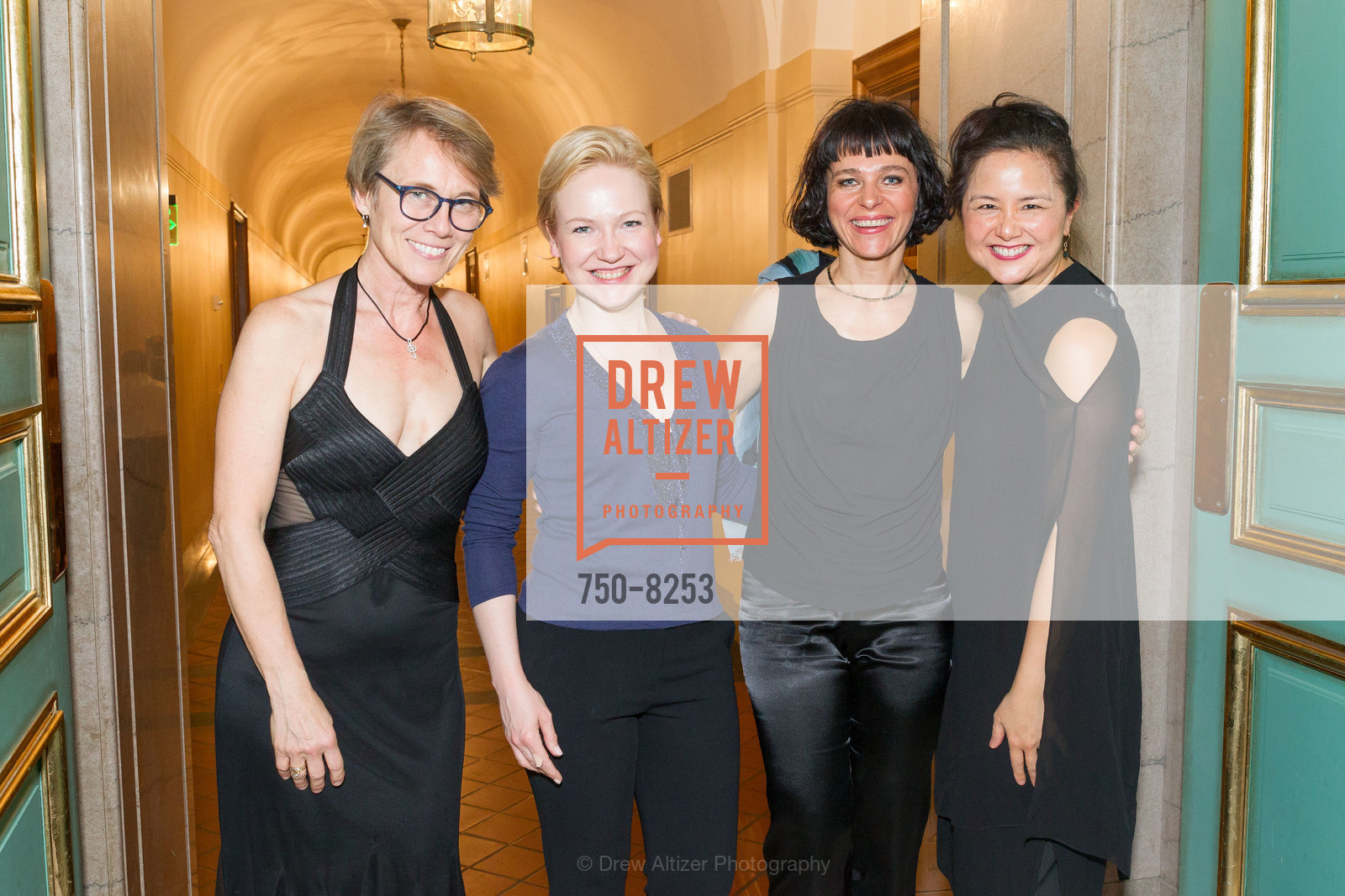 Michelle Djokic, Anna Tchinaeda, Anna, Deborah Tien Price, Soiree Suisse Gala 2018 - New Century Chamber Orchestra, San Francisco War Memorial, The Green Room. 401 Van Ness Ave, Photo #750-8253 Michelle Djokic, Anna Tchinaeda, Anna, Deborah Tien Price, Photo #750-8253