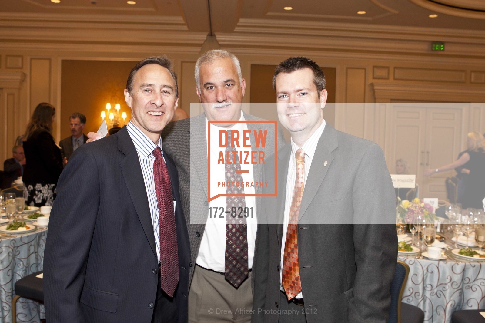 Allen Atencio, Joe Petraglia, Max Scherff, PETER GOLDMAN AWARD OF EXCELLENCE Luncheon Honoring Tom Costello, US, May 23rd, 2012, Photo #172-8291 Allen Atencio, Joe Petraglia, Max Scherff, Photo #172-8291