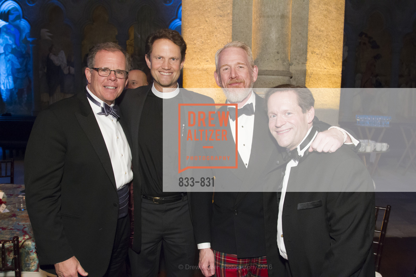 Peter Drake, Dean Malcolm Clemens Young, Drew Poling, John Kelly, Carnivale: A Gala Inside Grace Cathedral, Grace Cathedral. 1100 California St, February 4th, 2016, Photo #833-831 Peter Drake, Dean Malcolm Clemens Young, Drew Poling, John Kelly, Photo #833-831