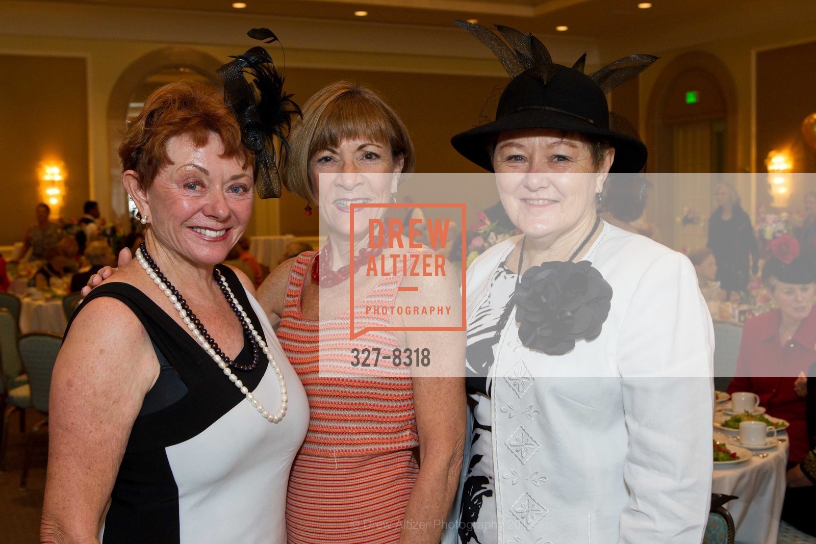 Marilyn Bowles, Maria Chapman, Kathleen Murray, "Art of the Flower," San Francisco Garden Club Benefit Luncheon, US, October 19th, 2012, Photo #327-8318 Marilyn Bowles, Maria Chapman, Kathleen Murray, Photo #327-8318