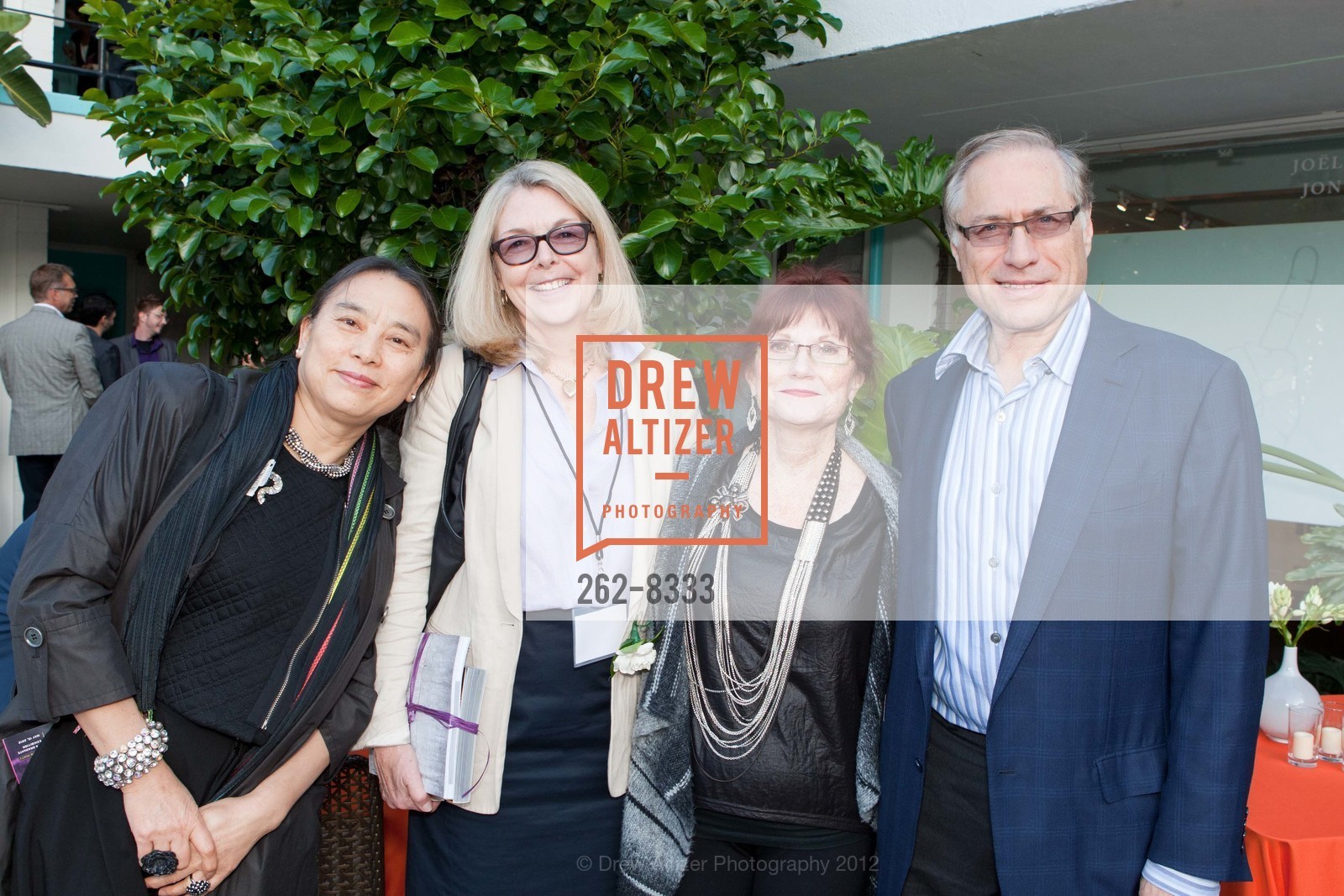 Hung Liu, Lucinda Barnes, Kelly Barrington, Hank Feere, SFAI Vernissage Preview Party at Phoenix Hotel, US, May 10th, 2012, Photo #262-8333 Hung Liu, Lucinda Barnes, Kelly Barrington, Hank Feere, Photo #262-8333