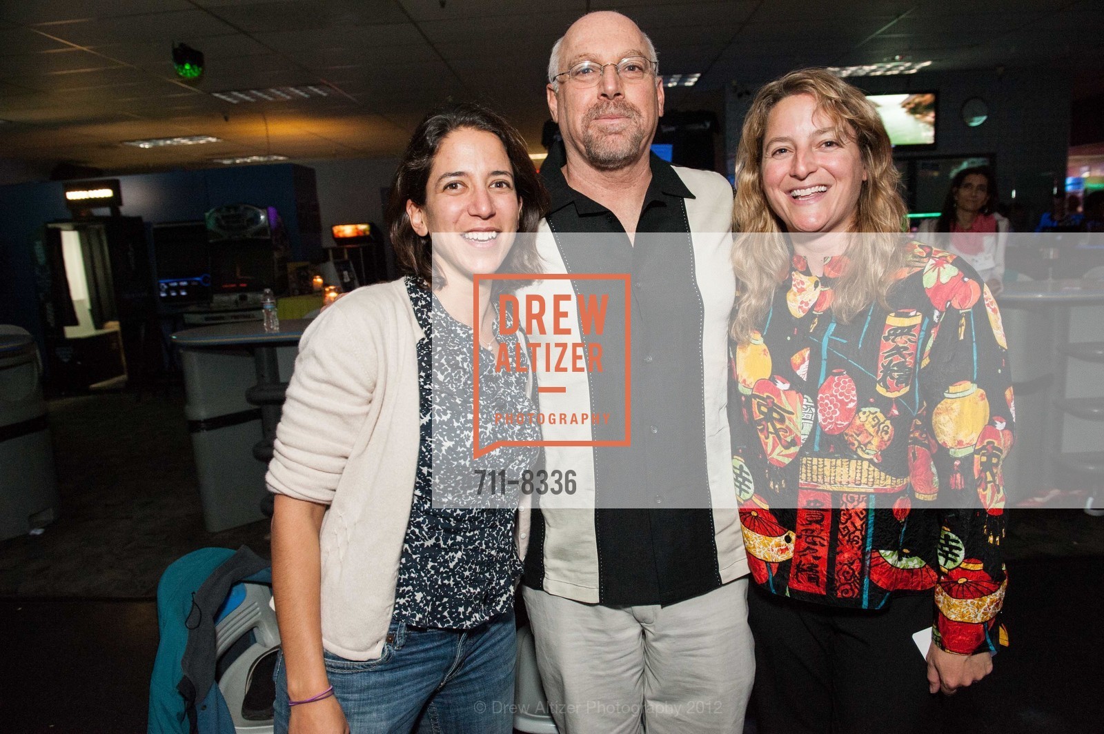 Meredith Benton, Michael Passoff, Laura Hoover, As You Sow Hosts As You Bowl, Presidio Bowling Alley. 93 Moraga Avenue, September 21st, 2012, Photo #711-8336 Meredith Benton, Michael Passoff, Laura Hoover, Photo #711-8336