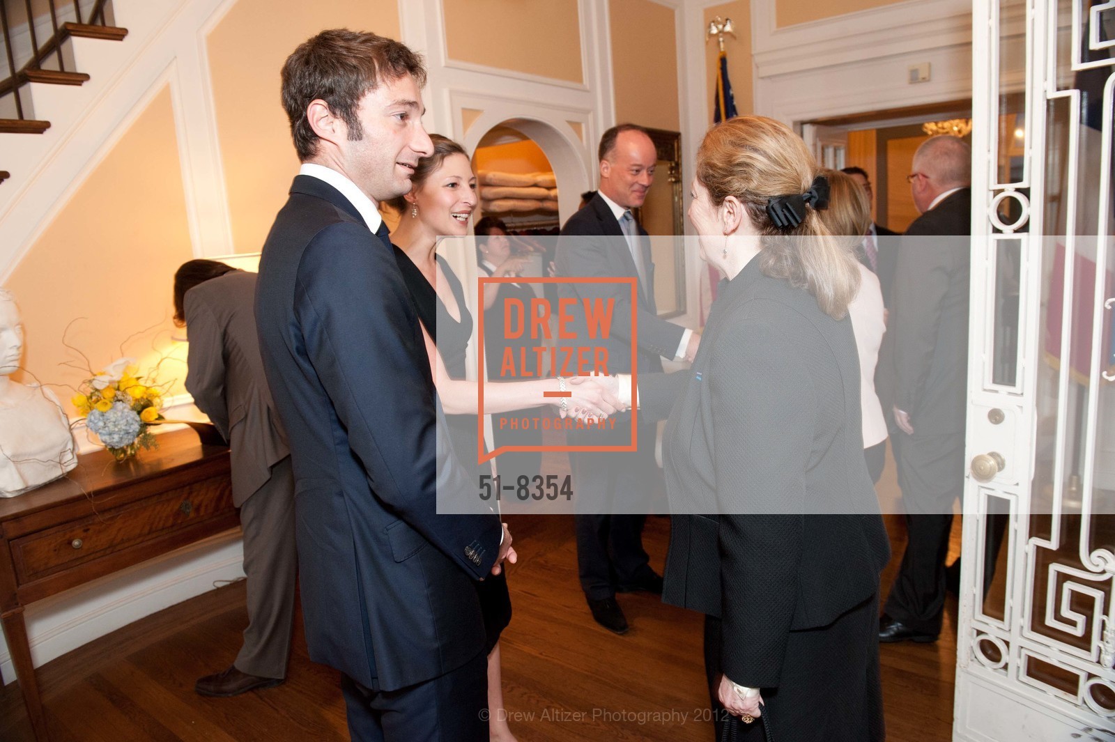 Romain Serman, Laura Sermain, Anne-Marie Pierce, Founders Reception, French American International School, US, February 9th, 2012, Photo #51-8354 Romain Serman, Laura Sermain, Anne-Marie Pierce, Photo #51-8354