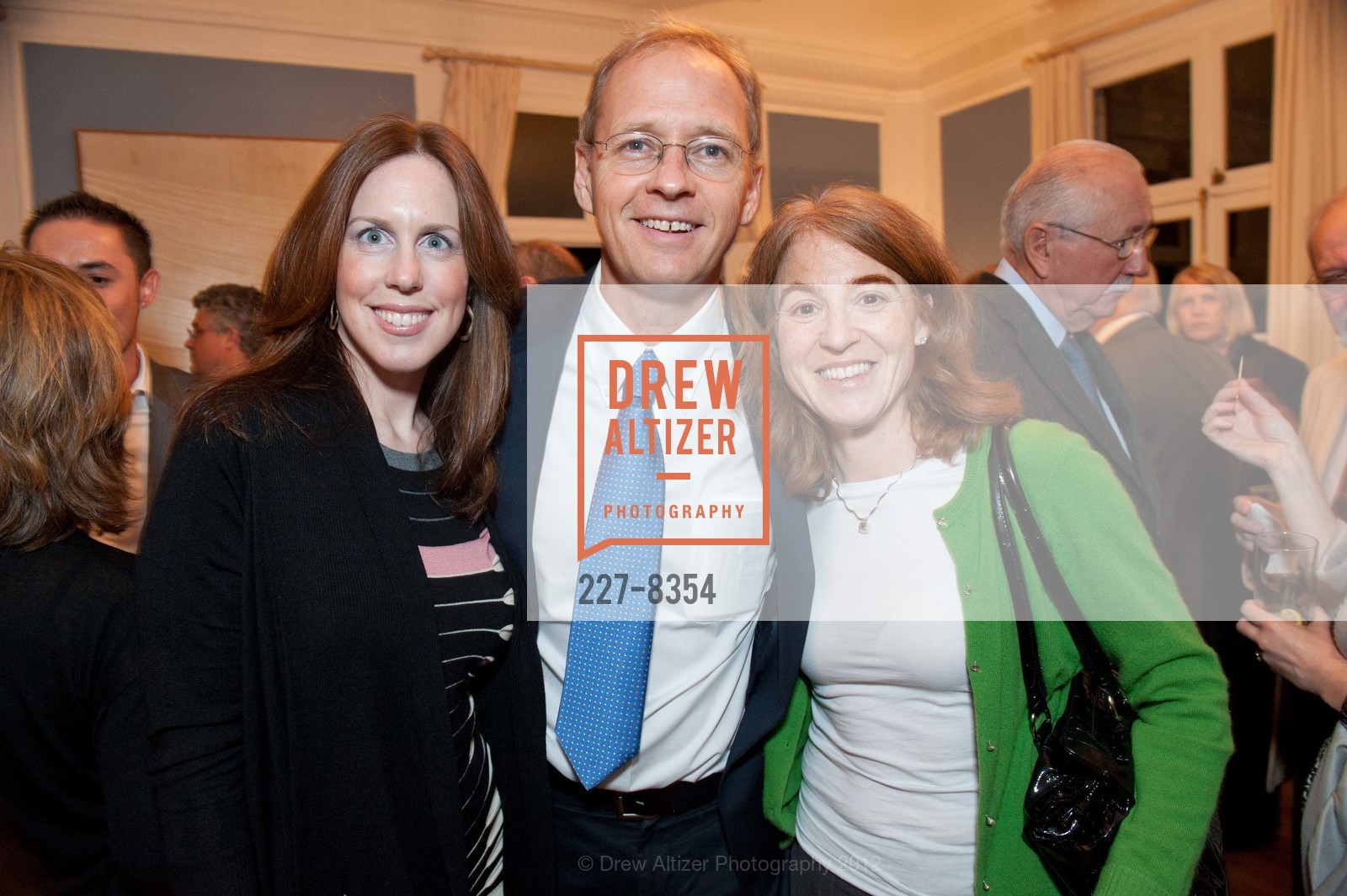 Melissa McClatchy, William McClatchy, Frances Hochschild, Founders Reception, French American International School, US, February 9th, 2012, Photo #227-8354 Melissa McClatchy, William McClatchy, Frances Hochschild, Photo #227-8354
