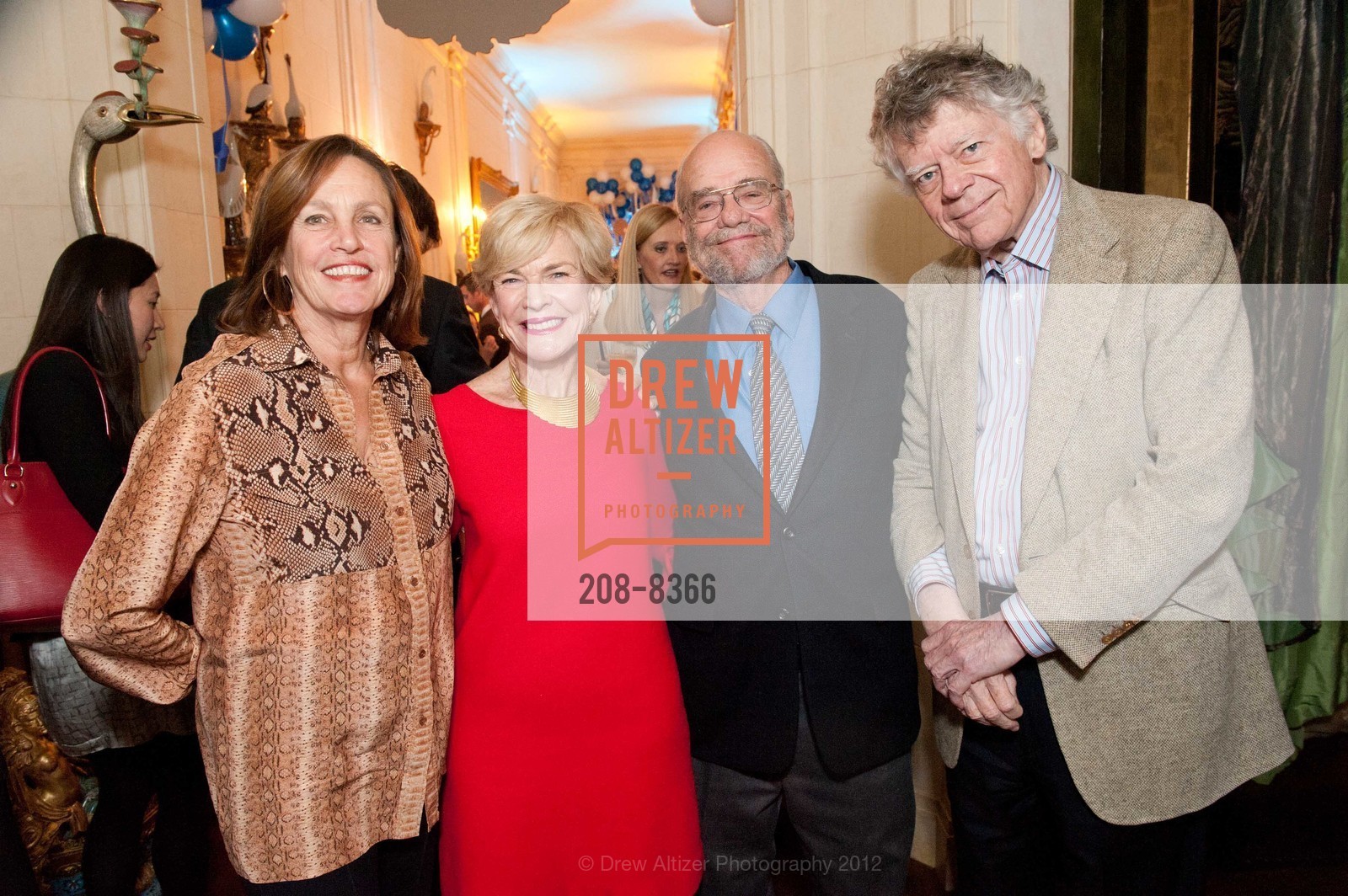 Linda Mornell, Kathleen Alioto, James Meeker, Gordon P. Getty, Gordon and Ann Getty Host the 2012 SNUGGLY SOIREE Benefiting the Glogau Teddy Bear Rescue Fund at UCSF Benioff Childrens Hospital, US, March 22nd, 2012, Photo #208-8366 Linda Mornell, Kathleen Alioto, James Meeker, Gordon P. Getty, Photo #208-8366