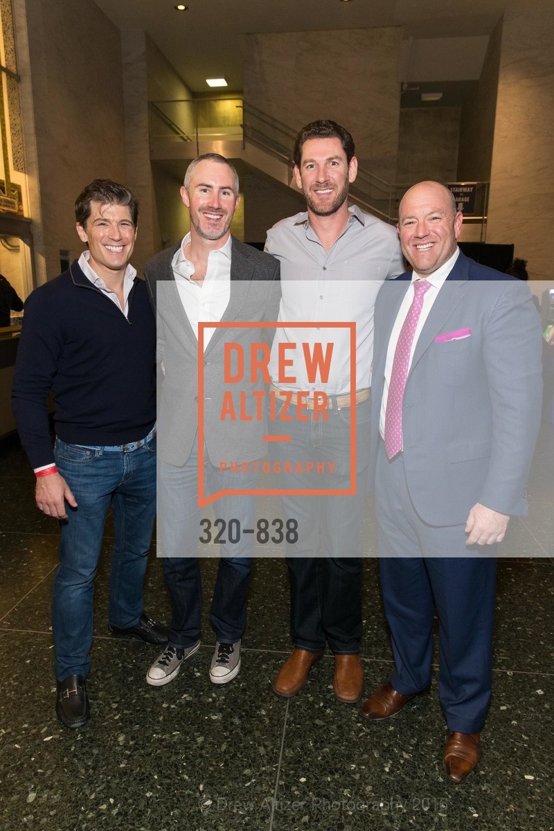 Scott Matagrano, Alex Turner, Ryan Baker, Phil Spiegel, The Super Bowl Committee Chairman's Party, Masonic Auditorium, February 5th, 2016, Photo #320-838 Scott Matagrano, Alex Turner, Ryan Baker, Phil Spiegel, Photo #320-838